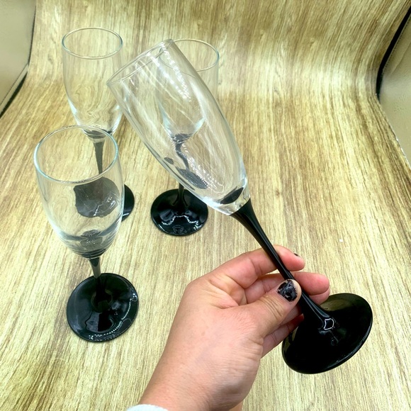 Luminarc Other - Luminarc (France) 'Domino' Champagne Flute Glasses (set x4)